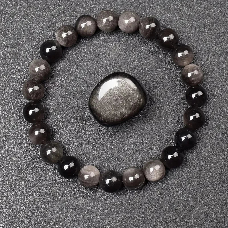 El Yapımı Obsidyen Taşlı Bileklik – Ruhsal Denge & Şıklık